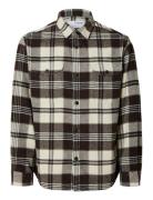 Selected Homme Slhmason-Pablo Check Overshirt Brun