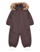 Color Kids Coverall W. Fake Fur Lila