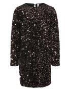 Vero Moda Girl Vmbella Sequin Ls Short Dress Jrs Girl Svart