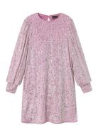 LMTD Nlfrink Ls Sequins Dress Rosa