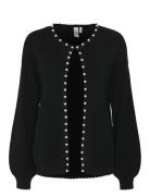 YAS Yasfonny Ls Pearl Knit Cardigan S. - D2D Svart