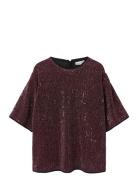 Name It Nkfrunic Sequin Ss Top Lila