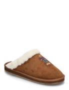 Polo Ralph Lauren Polo Bear Faux-Shearling Slipper Brun