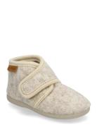 En Fant Slippers Wool Velcro Beige