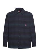 Tommy Jeans Tjm Badge Check Overshirt Marinblå