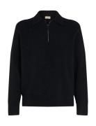 Calvin Klein Jeans Warm Texture Polo Ls Sweater Svart