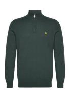 Lyle & Scott Cotton Merino Quarter Zip Jumper Grön