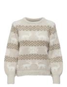 ONLY Onlxmas Fairisle L/S Pullover Knt Beige