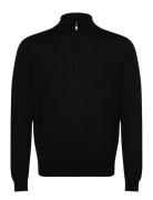 Mango 100% Merino Wool Sweater With Zip-Neck Svart