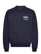 Abercrombie & Fitch Anf Mens Sweatshirts Marinblå