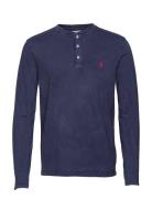 Polo Ralph Lauren Slub Jersey Henley Shirt Marinblå