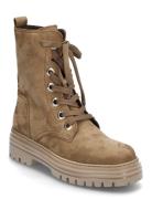 Gabor Laced Ankle Boot Beige