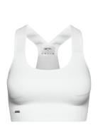 Aim´n White High Support Ribbed Bra Vit