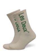 Les Deux Brody Rib Socks 2-Pack Beige