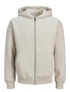 Jack & J S Jjeurban Edge Sweat Zip Hood Noos Kräm