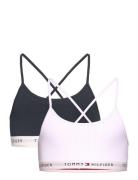 Tommy Hilfiger 2 Pk Strappy Bralette Print Rosa