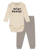 Mini Rodini Mini Rodini Cats Baby Kit Beige