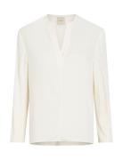 Calvin Klein Recycled Cdc Ls V Neck Blouse Vit