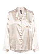 Hunkemöller Satin Long-Sleeved Jacket Vit