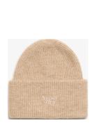 Superdry Soft Rib Knit Beanie Hat Beige