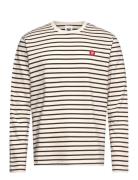 Double A By Wood Wood Wwmel Badge Longsleeve Kräm