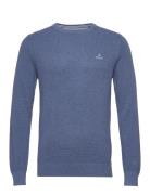 GANT Cotton Pique C-Neck Blå