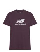 New Balance Sport Essentials Jersey Logo T-Shirt Lila