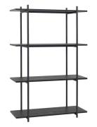 Hübsch Norm Shelf Unit Single Large Black Svart