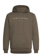 Tommy Jeans Tjm Reg Linear Logo Hoodie Ext Khaki Green