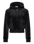 Juicy Couture Tonal Zip Through Hoodie Svart