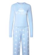 Juicy Couture Pillow Princess Ls Pyjama Set Powder Blue Blå