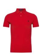 Polo Ralph Lauren Custom Slim Fit Mesh Polo Shirt Röd