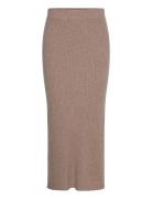 Davida Cashmere Rib Skirt Beige