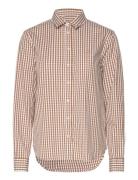 GANT Reg Broadcloth Gingham Shirt Brun