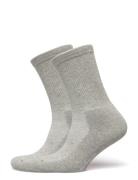 Organic Basics Core Tennis Crew Socks 2-Pack Grå