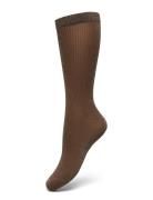 Swedish Stockings Magda Shimmery Socks Brun