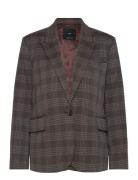 Mango Straight Check Blazer Brun