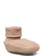 Müsli By Green Cotton Woolly Fleece Booties Beige