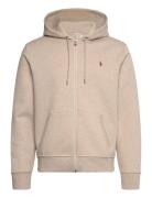 Polo Ralph Lauren Double-Knit Full-Zip Hoodie Beige