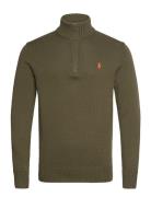 Polo Ralph Lauren Cotton Quarter-Zip Sweater Grön