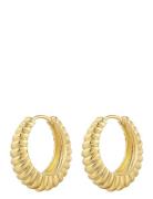 LUV AJ The Ridged Marbella Hoops- Gold Guld