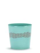 Serax Coffee Cup 25Cl Azure-Stripes Red Feast By Ottolenghi Set/4 Blå