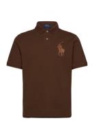 Polo Ralph Lauren Classic Fit Leather-Pony Mesh Polo Shirt Brun