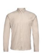 Lindbergh Oxford Superflex Shirt L/S Beige