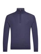 GANT Extrafine Merino Wool Half Zip Marinblå