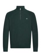 GANT Cotton Wool Rib Half Zip Grön