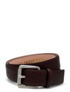 J. Lindeberg Bill Leather Belt Brun