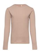 Huttelihut T-Shirt Ls Rib Beige