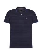 Tommy Hilfiger Oxford Stripe Reg Polo Marinblå