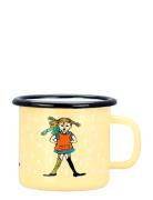 Pippi Langstrømpe Enamel Mug 2,5 Dl Footsteps Gul